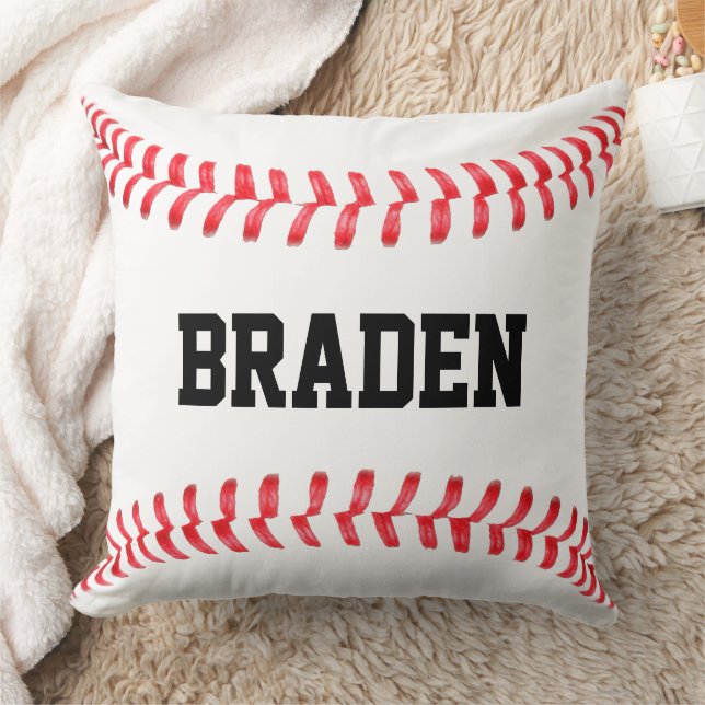 Custom Baseball Throw Pillow (Blanket)