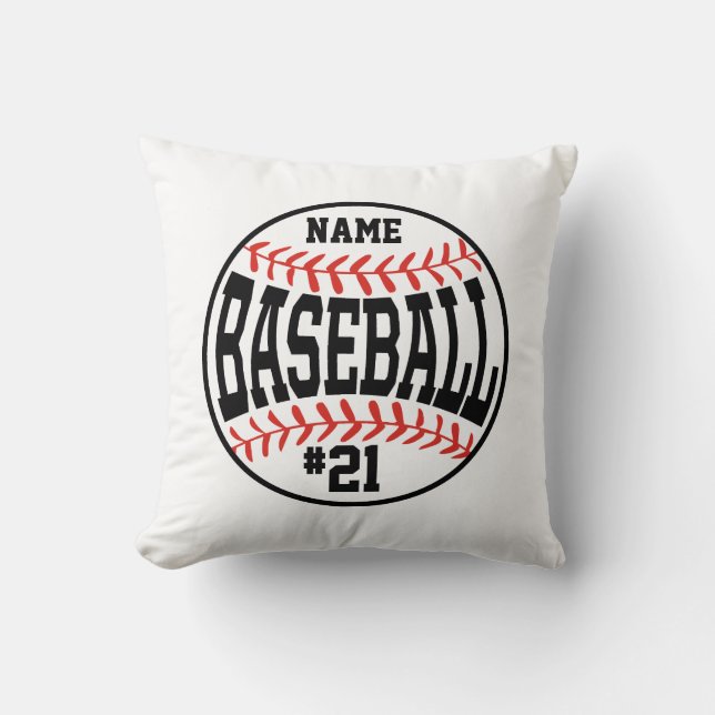 Custom Baseball Throw Pillow Baseball Team Pillow (Front)