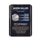 Custom Baseball Trading Card, Blue Power Player