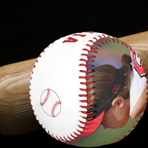 Custom Baseball with Name Number Photo Kids