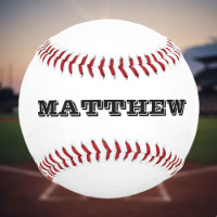 Custom baseball with personalizable name or slogan