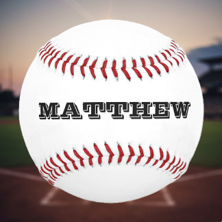 Custom baseball with personalizable name or slogan