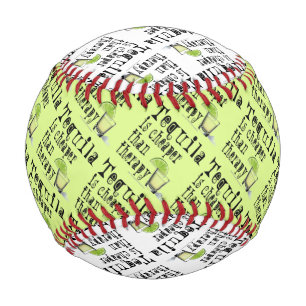 CUSTOM BASEBALLS - TEQUILA, CHEAPER THAN THERAPY