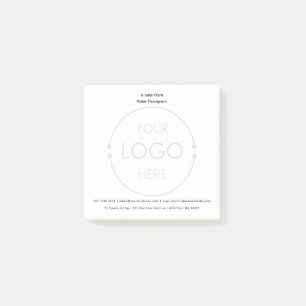 Custom Basic Business Logo Background & Name Post-it Notes