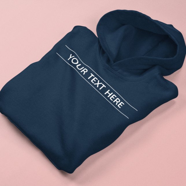 Custom Basic Dark Navy Blue Add Your Text Women's Hoodie (Custom Basic Dark Navy Blue Add Your Text Women's Hoodie)