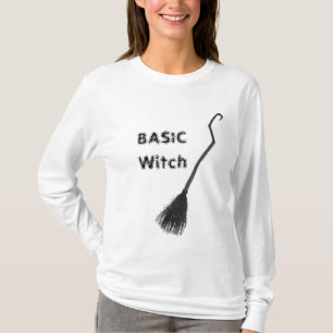 Custom BASIC WITCH Broom Funny Women Long Sleeve T-Shirt