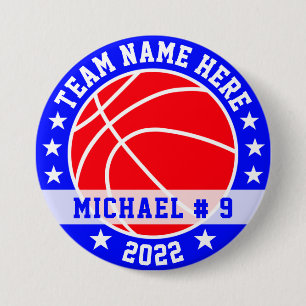 Custom Basketball  7.5 Cm Round Badge