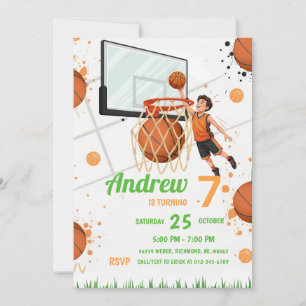 Custom Basketball Birthday party Invitation