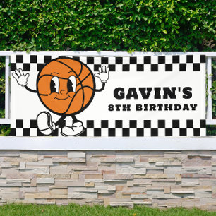 Custom Basketball Birthday Party Vinyl Outdoor Banner