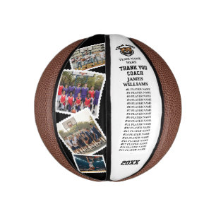 Custom Basketball Coach Gift with Photos & Names