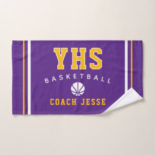 Custom Basketball Coach Towel, Team Gift for Coach Hand Towel