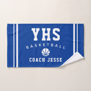 Custom Basketball Coach Towel, Team Gift for Coach Hand Towel