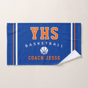 Custom Basketball Coach Towel, Team Gift for Coach Hand Towel