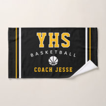 Custom Basketball Coach Towel, Team Gift for Coach