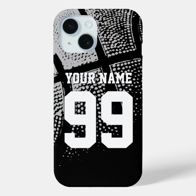 Custom basketball jersey number iPhone 15 case (Back)