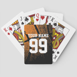Custom basketball jersey number playing cards