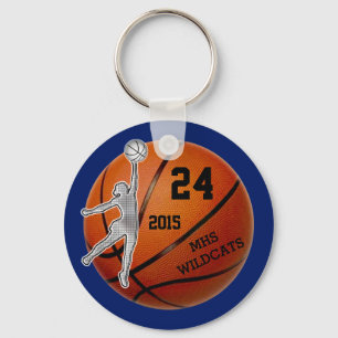 Custom Basketball Keychains with Your Text, Colour