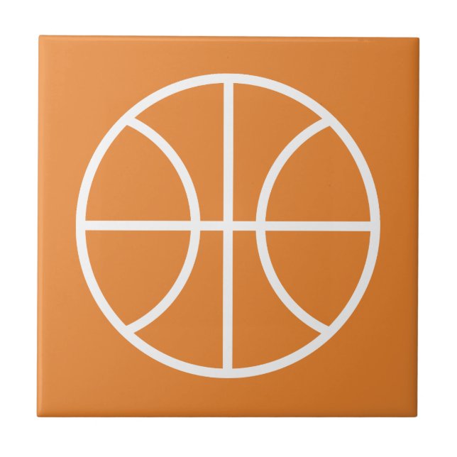 Custom basketball logo ceramic tile (Front)