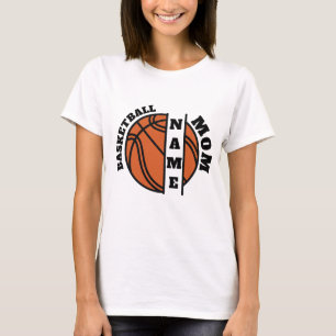 Custom Basketball Mum Split Ball T-Shirt