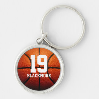 Custom Basketball Numbers Key Ring