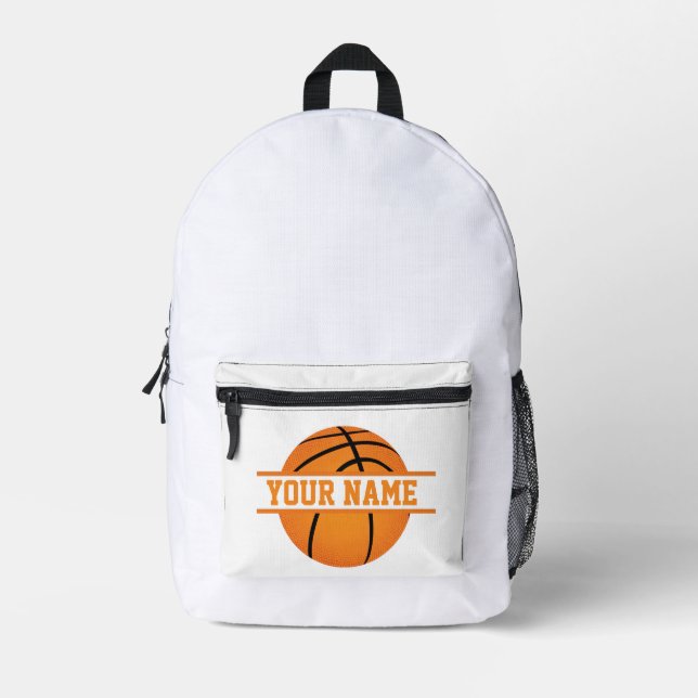 Custom Basketball Printed Backpack (Front)