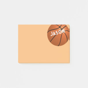 custom basketball ready to personalise post-it notes