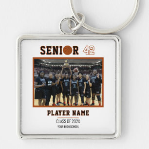 Custom Basketball Senior Night Photo Key Ring
