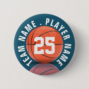 Custom Basketball Team 6 Cm Round Badge