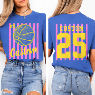 Custom Basketball Team Name Number T-Shirt