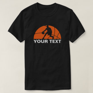 Custom Basketball Team Player Silhouette T-Shirt