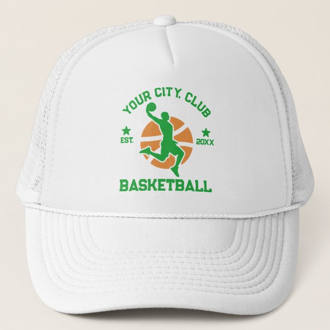 Custom Basketball Team Player Trucker Hat Gift (Front)