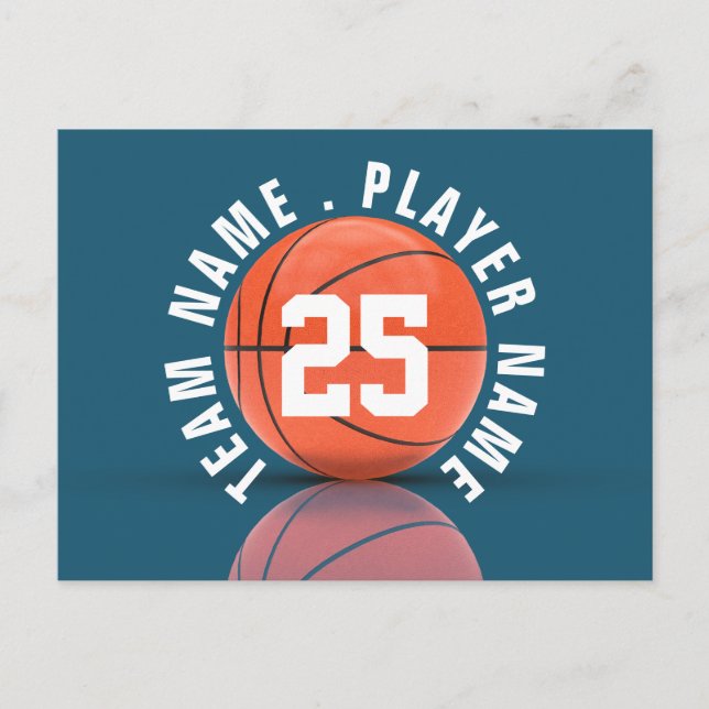 Custom Basketball Team Postcard (Front)