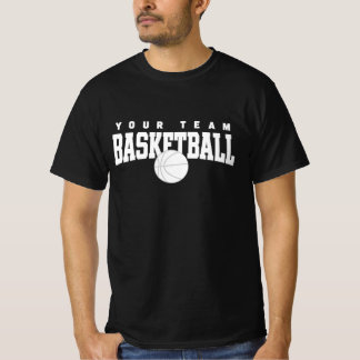 Custom Basketball Team Shirt with Bold White Text