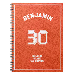 Custom Basketball Textured Orange Notebook