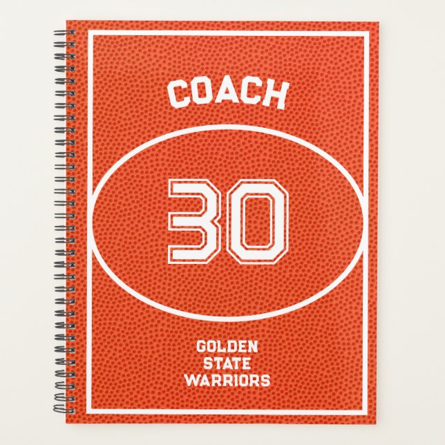 Custom Basketball Textured Orange Planner (Front)