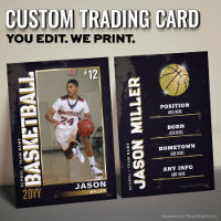 Custom Basketball Trading Card, Baller Gold Player