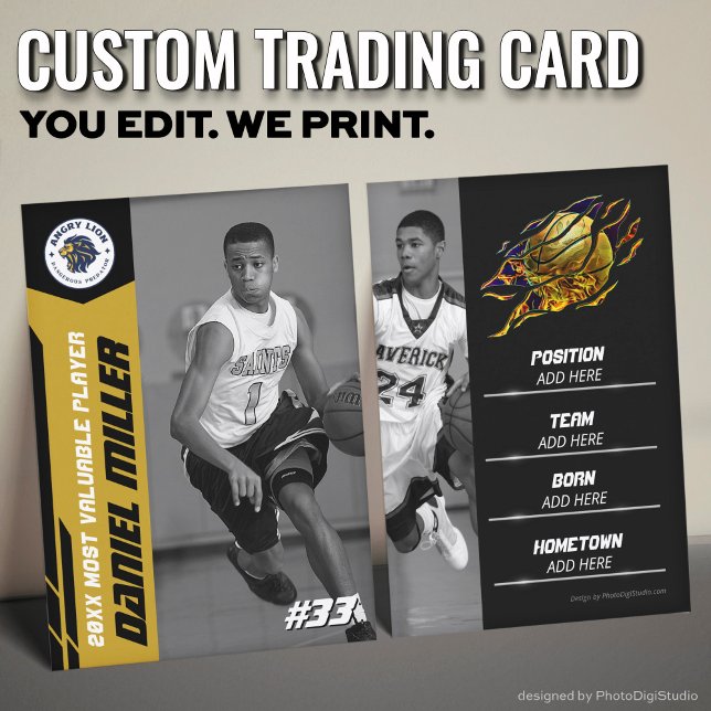Custom Basketball Trading Card, Gold MVP Card (Custom Basketball Trading Card, Gold MVP Card)