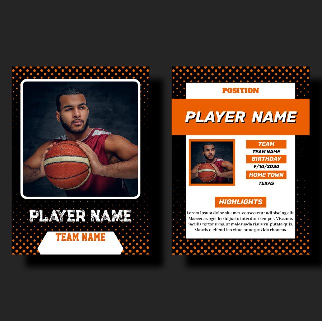 Custom Basketball Trading Card Player Profile (Creator Uploaded)