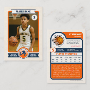 Custom Basketball Trading Card, Retro Player Card