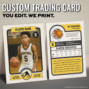 Custom Basketball Trading Card, Retro Player Card