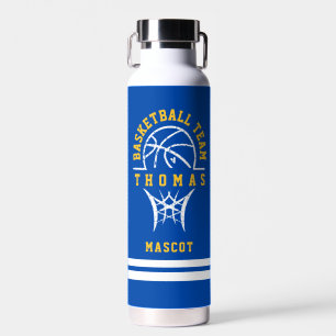 Custom Basketball Water Bottle with Player Name 
