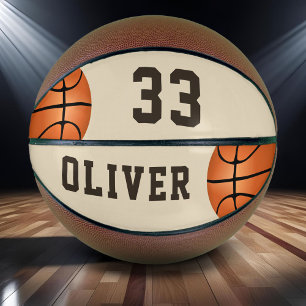 Custom Basketball with Player's Name and Number