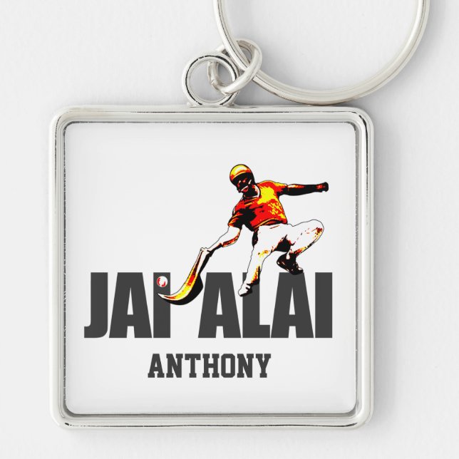 Custom, Basque sport Jai Alai / Cesta Punta logo: Key Ring (Front)
