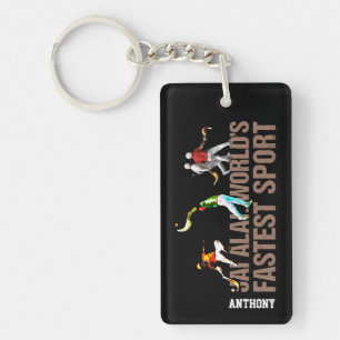 Custom, Basque sport Jai Alai / Cesta Punta logo: Key Ring
