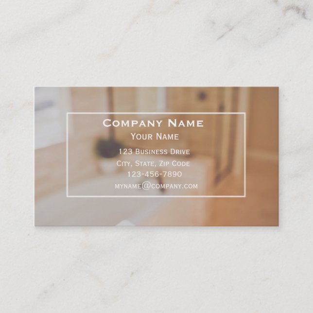 Custom Bathroom Contractor Business Card (Front)