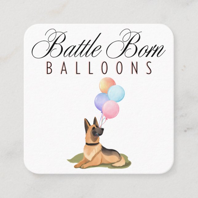 Custom Battle Born Balloons Business Card  (Front)