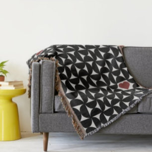 Custom Bauhaus Geometric Valentine's Day  Throw Blanket