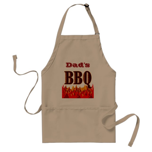 Custom BBQ Red Flames Apron (Front)