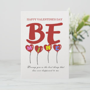 Custom Be Mine Personalised Valentine's Day Card
