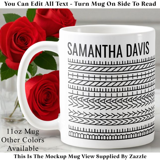 Custom Be My Valentine & Name Hidden Message  Coffee Mug (Creator Uploaded)
